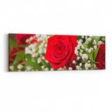 Olla 11571YI Çiçek Görseli Yatay İnce 90x30 cm Kanvas Tablo