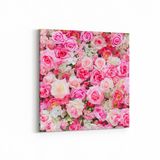 Olla 11589K Çiçek Görseli Kare 25x25 cm Kanvas Tablo