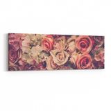 Olla 11594YI Çiçek Görseli Yatay İnce 90x30 cm Kanvas Tablo