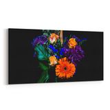 Olla 11595YD Çiçek Görseli Yatay Dar 60x30 cm Kanvas Tablo