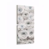 Olla 11597K2D Çiçek Görseli Kare 2 Parça Dikey 30x65 cm Kanvas Tablo
