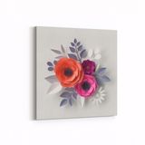 Olla 11622K Çiçek Görseli Kare 25x25 cm Kanvas Tablo