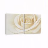 Olla 11643K2Y Çiçek Görseli Kare 2 Parça Yatay 65x30 cm Kanvas Tablo