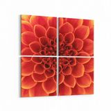 Olla 11647K4 Çiçek Görseli Kare 4 Parça 65x65 cm Kanvas Tablo