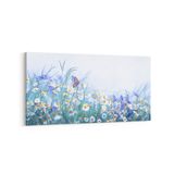 Olla 11678YD Orkide Çiçek Görseli Yatay Dar Kanvas Tablo, Ölçü 80X40