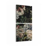 Olla 11776K2D Çiçek Görseli Kare 2 Parça Dikey 30x65 cm Kanvas Tablo