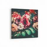Olla 11781K Çiçek Görseli Kare 25x25 cm Kanvas Tablo