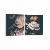Olla 11784K2Y Çiçek Görseli Kare 2 Parça Yatay 65x30 cm Kanvas Tablo