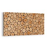 Olla 12002YD Ahşap Desen Görseli Yatay Dar 60x30 cm Kanvas Tablo