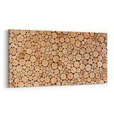Olla 12022YD Ahşap Desen Görseli Yatay Dar 60x30 cm Kanvas Tablo