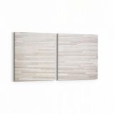 Olla 12031K2Y Ahşap Desen Görseli Kare 2 Parça Yatay 65x30 cm Kanvas Tablo