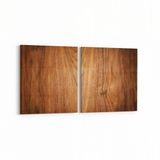 Olla 12034K2Y Ahşap Desen Görseli Kare 2 Parça Yatay 65x30 cm Kanvas Tablo