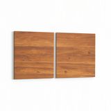 Olla 12036K2Y Ahşap Desen Görseli Kare 2 Parça Yatay 65x30 cm Kanvas Tablo