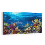 Olla 12158YD Akvaryum Balık Görseli Yatay Dar 60x30 cm Kanvas Tablo
