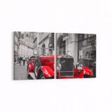 Olla 12275K2Y Araç Görseli Kare 2 Parça Yatay 65x30 cm Kanvas Tablo