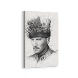 Olla 12406D Mustafa Kemal Atatürk Dikey 20x30 cm Kanvas Tablo