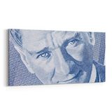 Olla 12416YD Mustafa Kemal Atatürk Yatay Dar 60x30 cm Kanvas Tablo