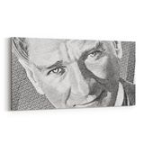 Olla 12417YD Mustafa Kemal Atatürk Yatay Dar 60x30 cm Kanvas Tablo