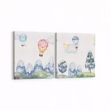 Olla 12746K2Y Çocuk Odası Görseli 2 Parça Yatay 65x30 cm Kanvas Tablo