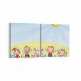 Olla 12762K2Y Çocuk Odası Görseli 2 Parça Yatay 65x30 cm Kanvas Tablo