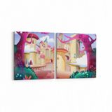 Olla 12783K2Y Çocuk Odası Görseli 2 Parça Yatay 65x30 cm Kanvas Tablo
