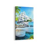 Olla 13642DD Doğa Manzara Görseli Dikey Dar 30x60 cm Kanvas Tablo