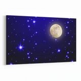 Olla 14646Y Gece Gökyüzü Görseli Yatay 30x20 cm Kanvas Tablo