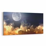 Olla 14649YD Gece Gökyüzü Görseli Yatay Dar 60x30 cm Kanvas Tablo