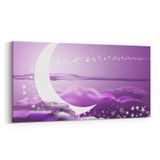 Olla 14657YD Gece Gökyüzü Görseli Yatay Dar 60x30 cm Kanvas Tablo