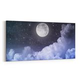 Olla 14664YD Gece Gökyüzü Görseli Yatay Dar 60x30 cm Kanvas Tablo