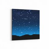 Olla 14667K Gece Gökyüzü Görseli Kare 25x25 cm Kanvas Tablo