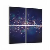 Olla 14675K4 Gece Gökyüzü Görseli Kare 4 Parça 65x65 cm Kanvas Tablo