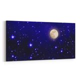 Olla 14686YD Gece Gökyüzü Görseli Yatay Dar 60x30 cm Kanvas Tablo