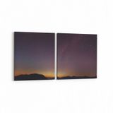 Olla 14689K2Y Gece Gökyüzü Görseli Kare 2 Parça Yatay 65x30 cm Kanvas Tablo