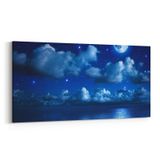 Olla 14696YD Gece Gökyüzü Görseli Yatay Dar 60x30 cm Kanvas Tablo