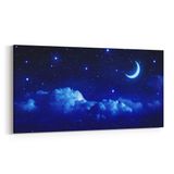 Olla 14698YD Gece Gökyüzü Görseli Yatay Dar 60x30 cm Kanvas Tablo