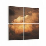 Olla 14700K4 Gece Gökyüzü Görseli Kare 4 Parça 65x65 cm Kanvas Tablo