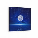 Olla 14703K Gece Gökyüzü Görseli Kare 25x25 cm Kanvas Tablo