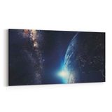 Olla 14713YD Gece Gökyüzü Görseli Yatay Dar 60x30 cm Kanvas Tablo