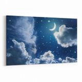 Olla 14715Y Gece Gökyüzü Görseli Yatay 30x20 cm Kanvas Tablo