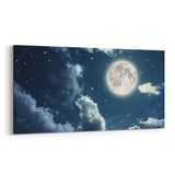 Olla 14720YD Gece Gökyüzü Görseli Yatay Dar 60x30 cm Kanvas Tablo