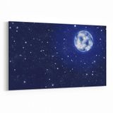Olla 14723Y Gece Gökyüzü Görseli Yatay 30x20 cm Kanvas Tablo