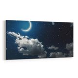 Olla 14727YD Gece Gökyüzü Görseli Yatay Dar 60x30 cm Kanvas Tablo