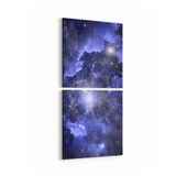 Olla 14732K2D Gece Gökyüzü Görseli Kare 2 Parça Dikey 30x65 cm Kanvas Tablo