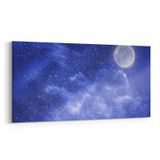 Olla 14748YD Gece Gökyüzü Görseli Yatay Dar 60x30 cm Kanvas Tablo