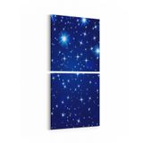 Olla 14755K2D Gece Gökyüzü Görseli Kare 2 Parça Dikey 30x65 cm Kanvas Tablo