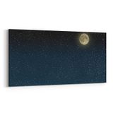 Olla 14763YD Gece Gökyüzü Görseli Yatay Dar 60x30 cm Kanvas Tablo