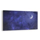 Olla 14764YD Gece Gökyüzü Görseli Yatay Dar 60x30 cm Kanvas Tablo