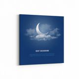 Olla 14770K Gece Gökyüzü Görseli Kare 25x25 cm Kanvas Tablo