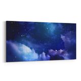 Olla 14773YD Gece Gökyüzü Görseli Yatay Dar 60x30 cm Kanvas Tablo